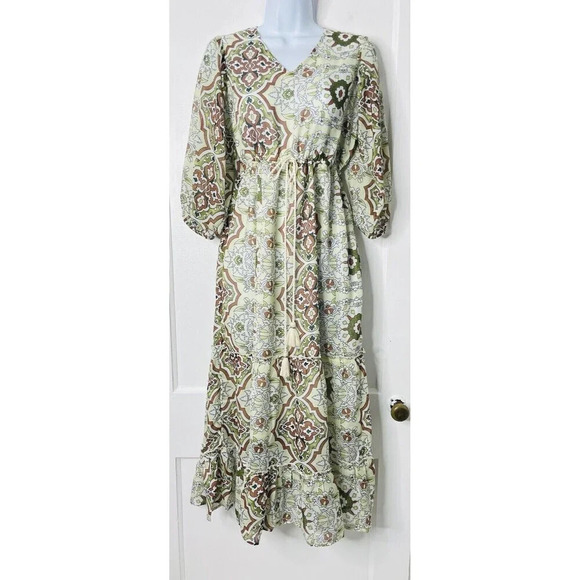Soft Surroundings Maxi Dress PS Prarie 70s Style Floral Boho Tiered Retro Hippie - Picture 1 of 12